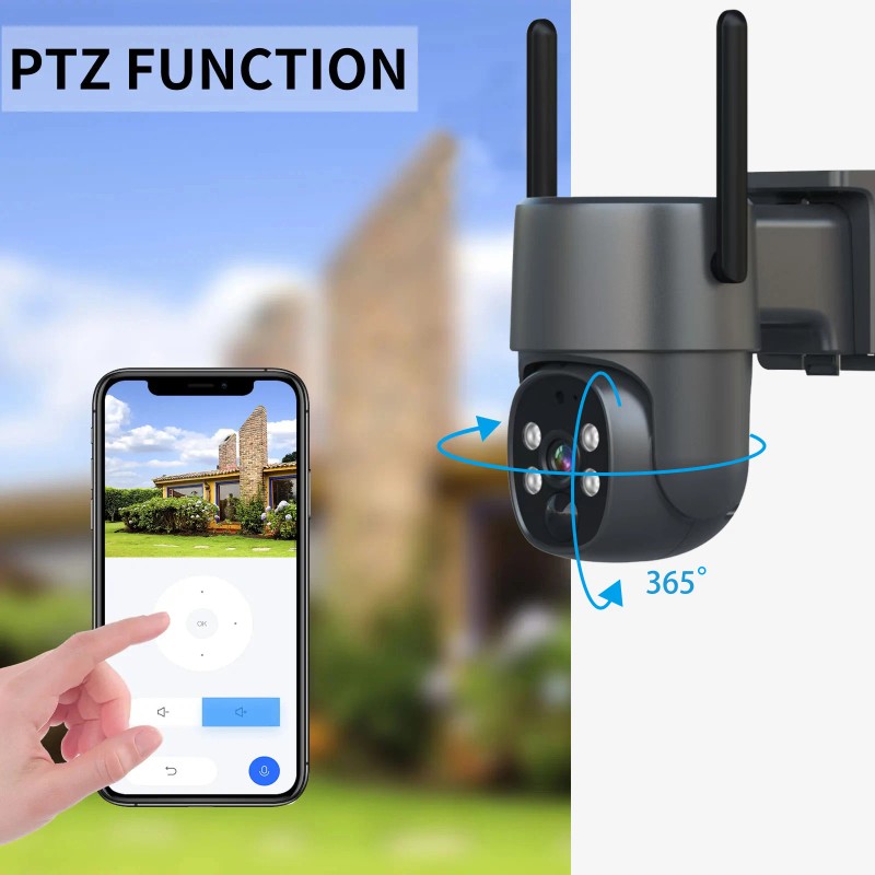 4G Solar Ip Camera Intelligent Pir Humanoid Detection Full Color