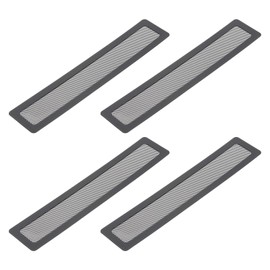 YOKIVE 4 Pcs Floor Vent Covers, Sticky Floor Register Cover PVC Mesh Air Vent Screen Filters, Great for Home Floor, Wall, Ceiling, Catch Debris Hair Dust (Black, 10-Inch x 2-Inch)