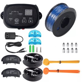 Unbranded Electric Dog Fence In-ground Aboveground Pet Containment System For 1/2/3 Dogs - 2 Dogs System