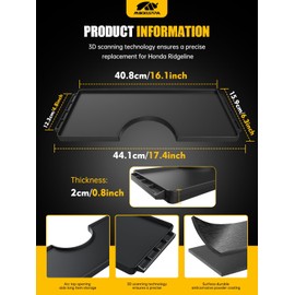 MIKKUPPA Trunk Cargo Dividers - Compatible with 2017-2024 Honda Ridgeline Storage Accessories, Truck Rear Storage Box In-Bed Dividers(3Pcs)