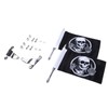 Trunk Lid Flagpole Mount Kit with Skull Flag L R