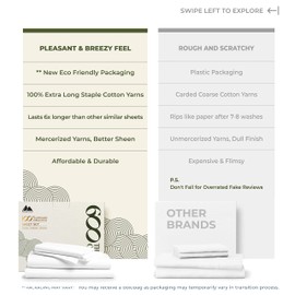 Mayfair Linen 100% Egyptian Cotton Sheets Twin - 600 Thread Count Sheets Twin, 3 PC Deep Pocket Twin Sheets, Soft, Cooling Sateen Weave Extra Long Twin Sheets for Dorm, 16 in Deep Pocket - White