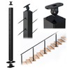 Muzata Aluminum Black Stair Cable Railing Post 36 Inch for