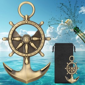 LKKCHER Anchor Bottle Opener – Bronze Nautical Bar Tool with Gift Bag – Ocean Themed Gifts for Men, Dad, Sailors – Perfect for Birthday, Father’s Day, Christmas, BBQs, Pub Nights, Beach Parties
