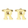 PATIKIL Initial Cufflinks, Classic Alphabet Letter R Stainless Steel Men