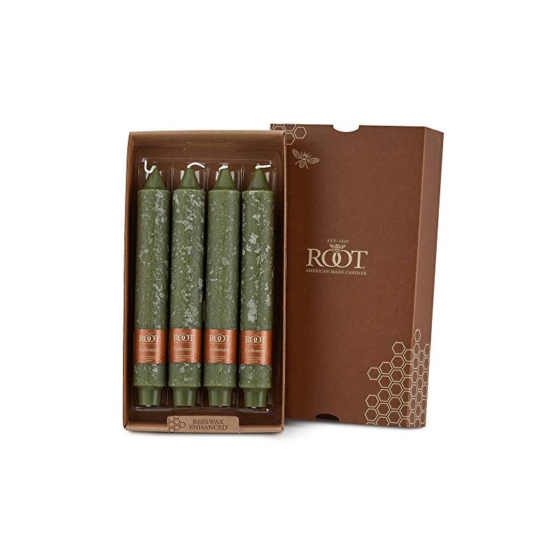 Root Candles 51972 Unscented Timberline Collenette 9-Inch Dinner Candles, 4-Count,