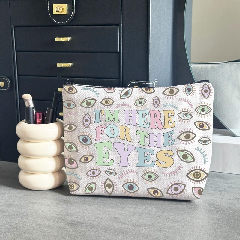 Novelty Optometry Gift I’m Here for The Eyes Zipper Pouch