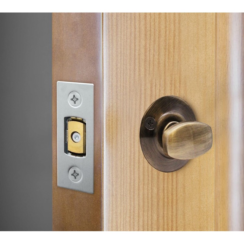2 Pack Tubular Deadbolt for Bathroom, 64mm Case 44mm Backset,