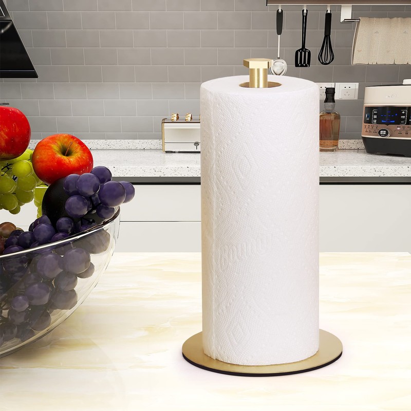 Gold Kitchen Roll Holder Countertop, OBODING, Gold Kitchen Paper Towel