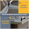 Flamorrow 4 Pack Aluminum Gutter Valley Splash Guards, Rainwater Roofing