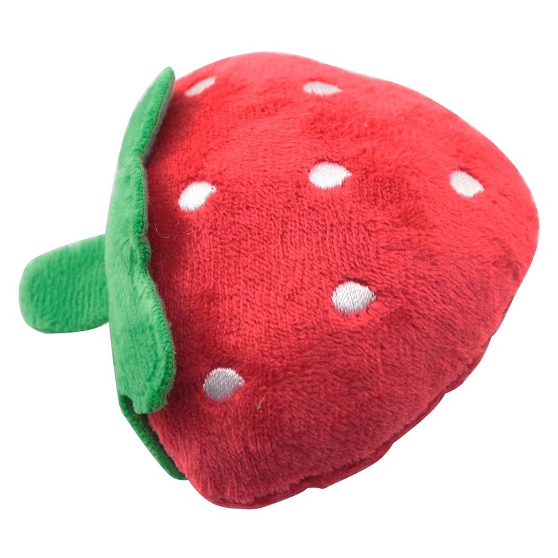LQ Industrial Exquisitely Crafted Plush Strawberry Toy Pet Supplies Suitable