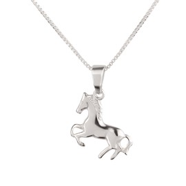 FIVE-D Children's Necklace Pendant Set Small Horse Pony 925 Silver, Sterling Silver