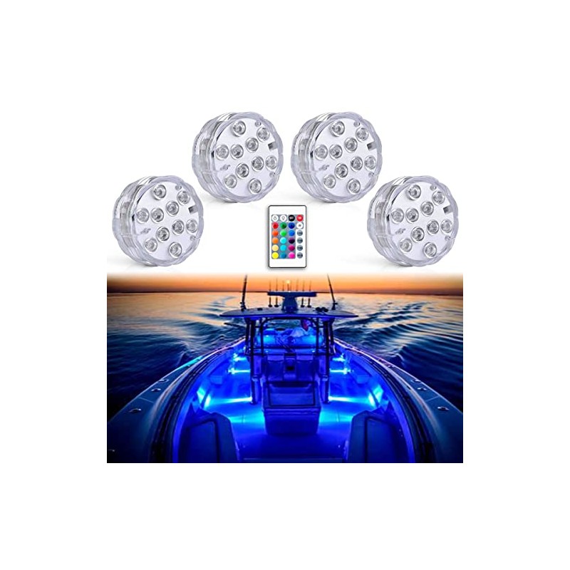 Wireless Waterproof LED Boat Lights with Remote Control - 4