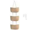 TeoKJ Over the Door Hanging Basket, 3-Tier Woven Cotton Wall-Mounted