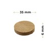 Cork Discs Diameter 35 mm 6 mm Thick Pack of