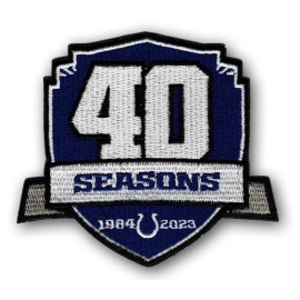 🏈 4" 2023 INDIANAPOLIS COLTS 40 Seasons Iron-on Football Logo PATCH!