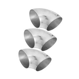 Hihaha 3pcs OD 4 Inch 90 Degree Mandrel Bend Elbow SS304 Stainless Steel Bend Tube Exhaust Elbow Pipe for Car Arc Length 200mm Silver Tone Durable Material