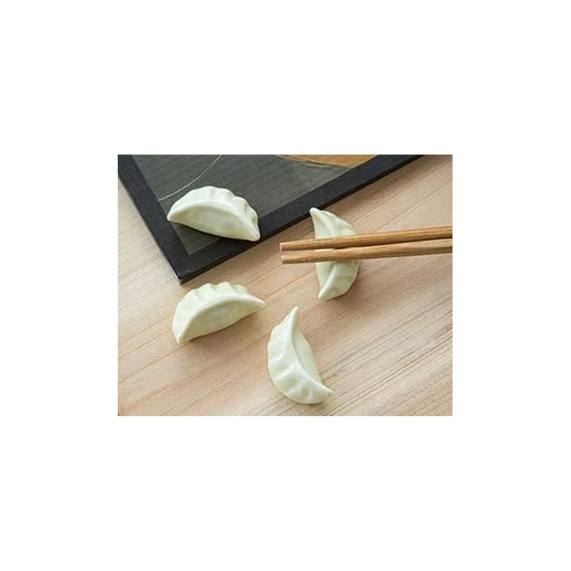 speed mao Funny Delicious Dumplings Ceramic Chopsticks Rest Caratry Set