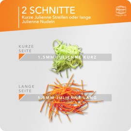 Börner Original Roko Powerline - Vegetable and Fruit Slicer Julienne Cutter Julienne Cutter Vegetable Grater Fruit Slicer