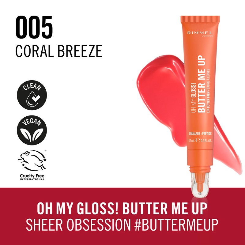 Rimmel Oh My Gloss Butter Me Up Lip Balm Coral