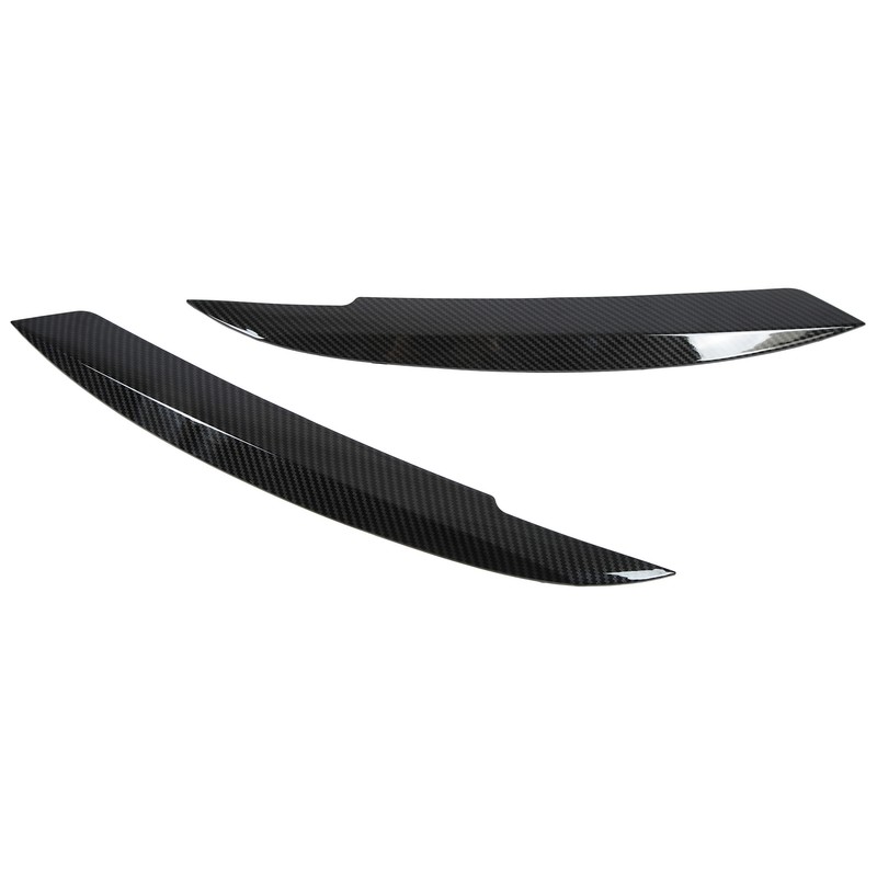 2PCS Car Headlight Eyebrows Carbon Fiber Style Left Right Replacement