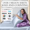 DECOLURE Satin Bed Sheets - 4 Piece Luxury Silky King