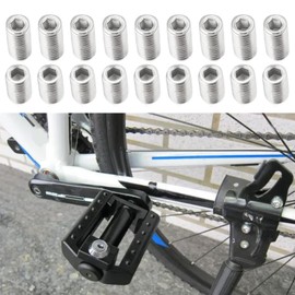 Create idea 200pcs Stainless Steel Hexagonal Fixing Screw Bicycle Pedal Pin Bolt M4x8mm M4x10mm Suitable for Bicycle Accessory Industrial Equipment, Silver