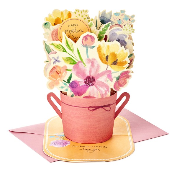 Hallmark Paper Wonder Mothers Day Pop Up Card for Mom (Pink Flower Bouquet, You're the Best) (699MBC1127)