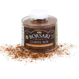 Borsari Coffee Rub Seasoning - Gourmet Rib Rub Seasoning and Dry Rub - Coffee Rub Seasoning with Coffee Spices and Cocoa - All Natural Coffee Rub for Meat (Coffee Rub 3.5 oz, Pack of 1)
