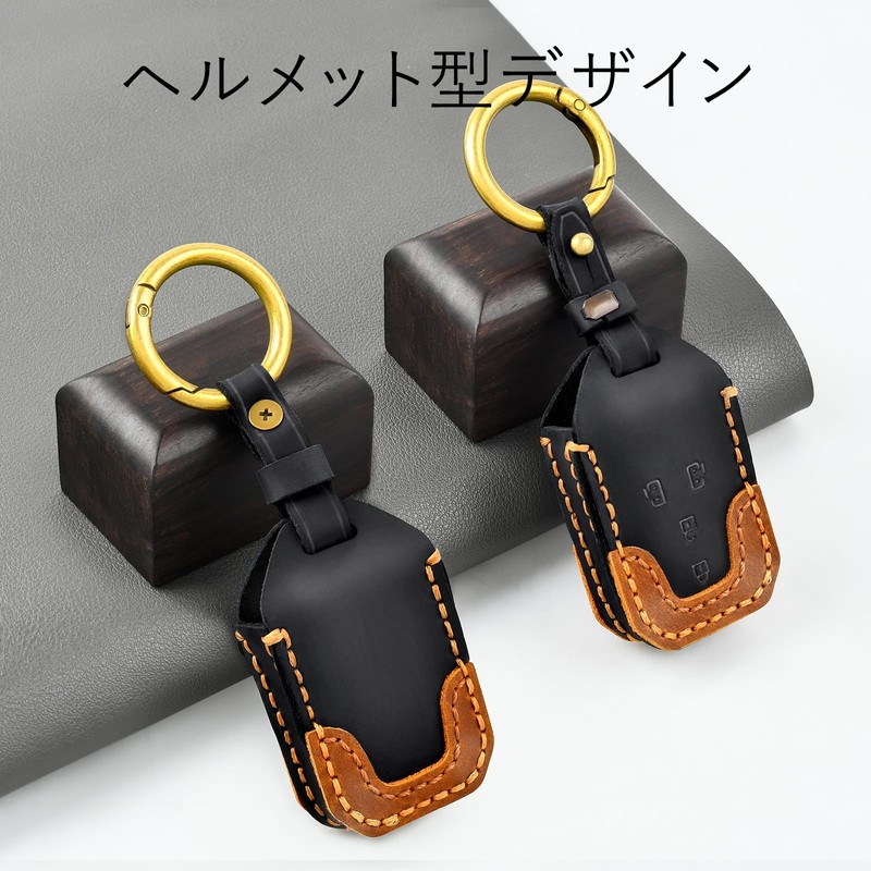 [OFFCURVE] ホンダ専用キーケース 本革製 4ボタン キーフォブ装備 絶妙なハンドステッチ 滑り止め・防汚・耐傷のカーキーケース