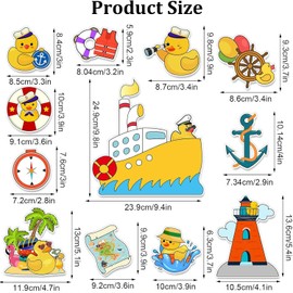 12 Pcs Duck Cruise Door Magnet Decorations, Funny Fridge Magnet Reusable Duck Magnetic Stickers for Ship Refrigerator Carnival Car Decor