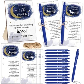 Sintuff 50 Set Baby Shower Favors for Guests includes 50 Baby Ballpoint Pens 50 Thank Tags 1 Thank You Sign 1 Twine for Guests Baby Shower Gender Reveal Party Return Gifts