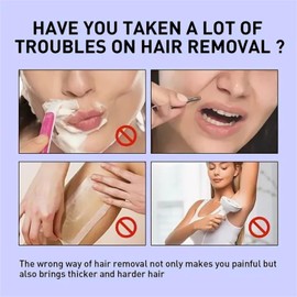 Facial Hair Removal Cream for Women & Men,Gentle & Painless Upper Lip & Face Hair Remover,Moisturizing Soothing Depilatory Cream for Sensitive Skin,Quickly Removes Hair from Upper Lip, Chin & Cheeks