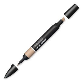 Winsor & Newton Promarker Light Pecan Marking Pen, 160 Color Palette, Fine and Broad Nibs, Translucent Ink, Smooth Transitions, No Streaking