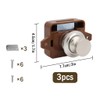 Abiyou 3 pieces cabinet lock catch, button drawer lock, push