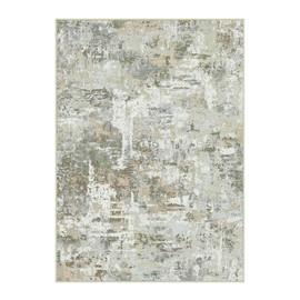 PureCozy 6x9 Area Rug Washable Living Room Bedroom Carpet Large Abstract Neutral Modern Brown Grey Dining Room Non Slip Soft Thin Low Pile Indoor Throw Rug Accent Office Kitchen Contemporary Floor