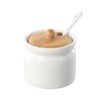 FESSOSKO Sugar Bowl with Lid, Ceramic Sugar Bowl with Spoon,
