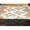 Unbranded Gold Stretch Mesh Lace Fabric Embroidery Sold By The