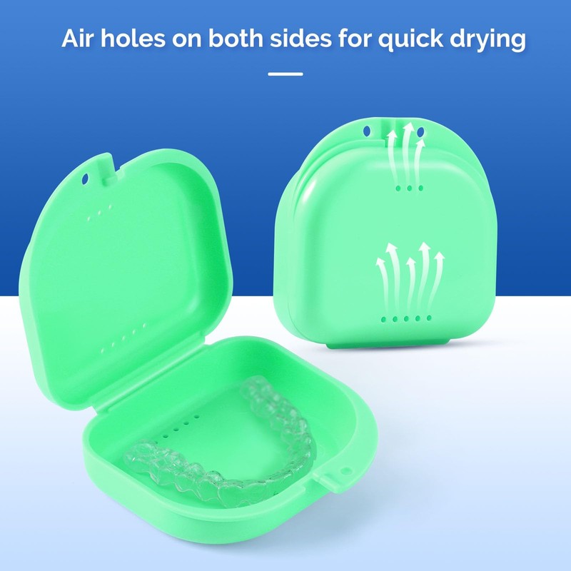 JMU Retainer Case with Vent Holes, Mouth Guard Case Dental