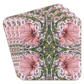 The Leonardo Collection Pimpernel Coasters Set of 4 | Coasters Set For All Modern Kitchen & Offices | Designed By William Morris | Coasters For All Types of Cups & Mugs