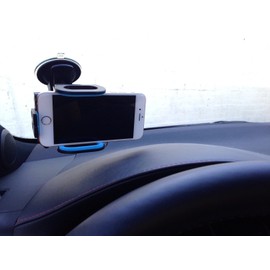 TEDARCH Universal Car Smartphone Mount Holder with Adjustable Cradle for 360 Degree Rotation for GPS Navigation with Suction Cup Design, Blue 1PC