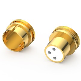 Tertullus 2 x XLR End Caps XLR Cap Noise Stopper Caps (Gold-Plated, 1 x XLR Female + 1 x XLR Male)