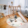 Topotdor Rainbow Round Kids Play Rug Alphabet Nursery Area Rug