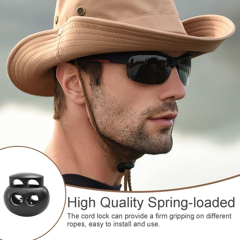 12 Pack Orange Plastic Spring Cord Lock for Shoelace, DrawString