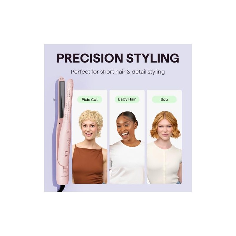 Wavytalk 0.65" Pencil Flat Iron, Cool Curl Pencil, Small Airflow