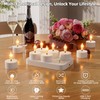 Rechargeable Flameless Tea Lights Candles with Charging Station 6Pcs Battery