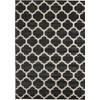 Unique Loom Trellis Collection Moroccan Lattice Black Area Rug (7'