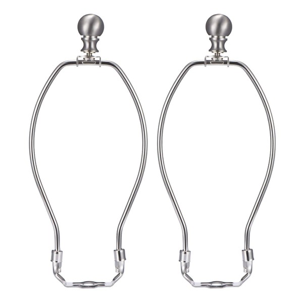 Canomo 8 Inch Nickel Lamp Harp with Finial and Detachable