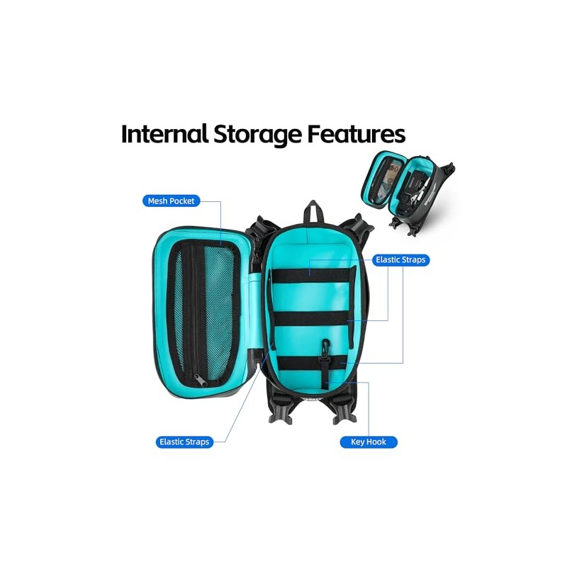 Motorcycle Tank Bag Waterproof 2L Motorcycle Front Pocket with Removable