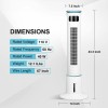 HealSmart 43-Inch Electric Oscillating Tower Fan with Remote Control &